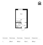 Планировка квартиры студии, 21,8 м2