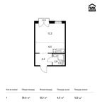 Планировка квартиры студии, 25,6 м2