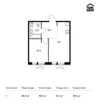 Планировка 1-комнатной квартиры, 36,2 м2