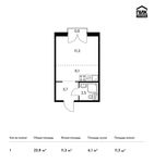 Планировка квартиры студии, 23,8 м2