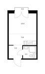 Планировка квартиры студии, 22 м2