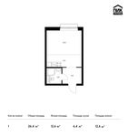 Планировка квартиры студии, 26,4 м2