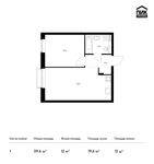 Планировка 1-комнатной квартиры, 39,6 м2