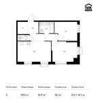 Планировка 2-комнатной квартиры, 59,3 м2