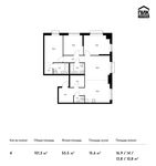 Планировка 4-комнатной квартиры, 101,3 м2