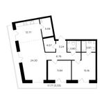 Планировка 3-комнатной квартиры, 96,32 м2