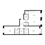 Планировка 3-комнатной квартиры, 111,93 м2