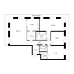 Планировка 4-комнатной квартиры, 139,85 м2