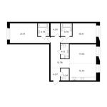 Планировка 3-комнатной квартиры, 109,95 м2