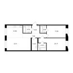 Планировка 3-комнатной квартиры, 106,95 м2