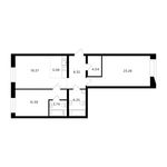 Планировка 3-комнатной квартиры, 85,43 м2