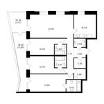 Планировка 4-комнатной квартиры, 151,86 м2