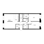 Планировка 3-комнатной квартиры, 109,86 м2