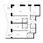 Планировка 4-комнатной квартиры, 150,92 м2
