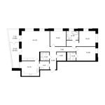 Планировка 4-комнатной квартиры, 158,78 м2