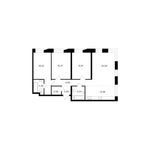 Планировка 4-комнатной квартиры, 110,77 м2
