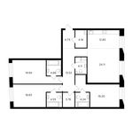 Планировка 4-комнатной квартиры, 138,64 м2