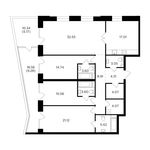 Планировка 4-комнатной квартиры, 151,96 м2