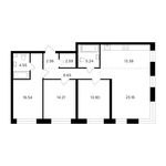 Планировка 4-комнатной квартиры, 102,78 м2