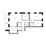Планировка 4-комнатной квартиры, 157,66 м2