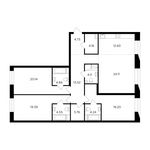 Планировка 4-комнатной квартиры, 139,4 м2