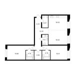 Планировка 3-комнатной квартиры, 114,71 м2