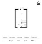 Планировка квартиры студии, 23,5 м2