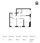 Планировка 3-комнатной квартиры, 68,7 м2