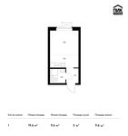 Планировка квартиры студии, 19,6 м2