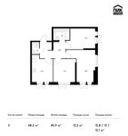 Планировка 3-комнатной квартиры, 68,2 м2