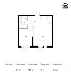 Планировка 1-комнатной квартиры, 41,1 м2