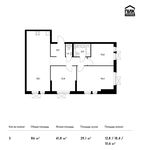 Планировка 3-комнатной квартиры, 86 м2
