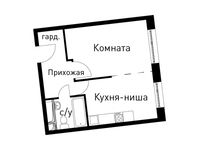 Планировка 1-комнатной квартиры, 35,3 м2