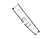Планировка 2-комнатной квартиры, 51,4 м2
