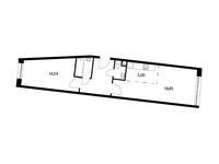 Планировка 2-комнатной квартиры, 53,9 м2