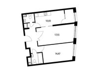 Планировка 2-комнатной квартиры, 59,1 м2