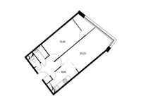 Планировка 2-комнатной квартиры, 58,8 м2