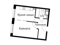 Планировка 1-комнатной квартиры, 35,4 м2