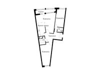 Планировка 3-комнатной квартиры, 86,4 м2