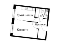 Планировка 1-комнатной квартиры, 35,5 м2