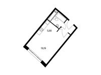 Планировка квартиры студии, 29,8 м2