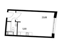 Планировка 1-комнатной квартиры, 34,1 м2