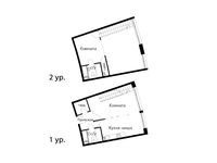 Планировка 2-комнатной квартиры, 64,7 м2