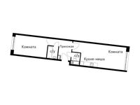 Планировка 2-комнатной квартиры, 49,9 м2