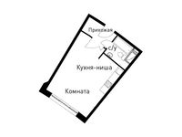 Планировка 1-комнатной квартиры, 34,7 м2