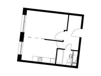 Планировка 1-комнатной квартиры, 35 м2