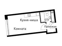 Планировка квартиры студии, 25,9 м2