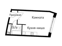 Планировка квартиры студии, 29,9 м2
