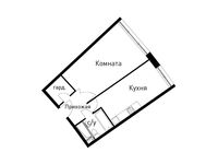 Планировка 1-комнатной квартиры, 46,8 м2