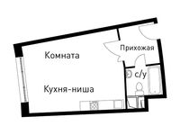 Планировка квартиры студии, 36 м2